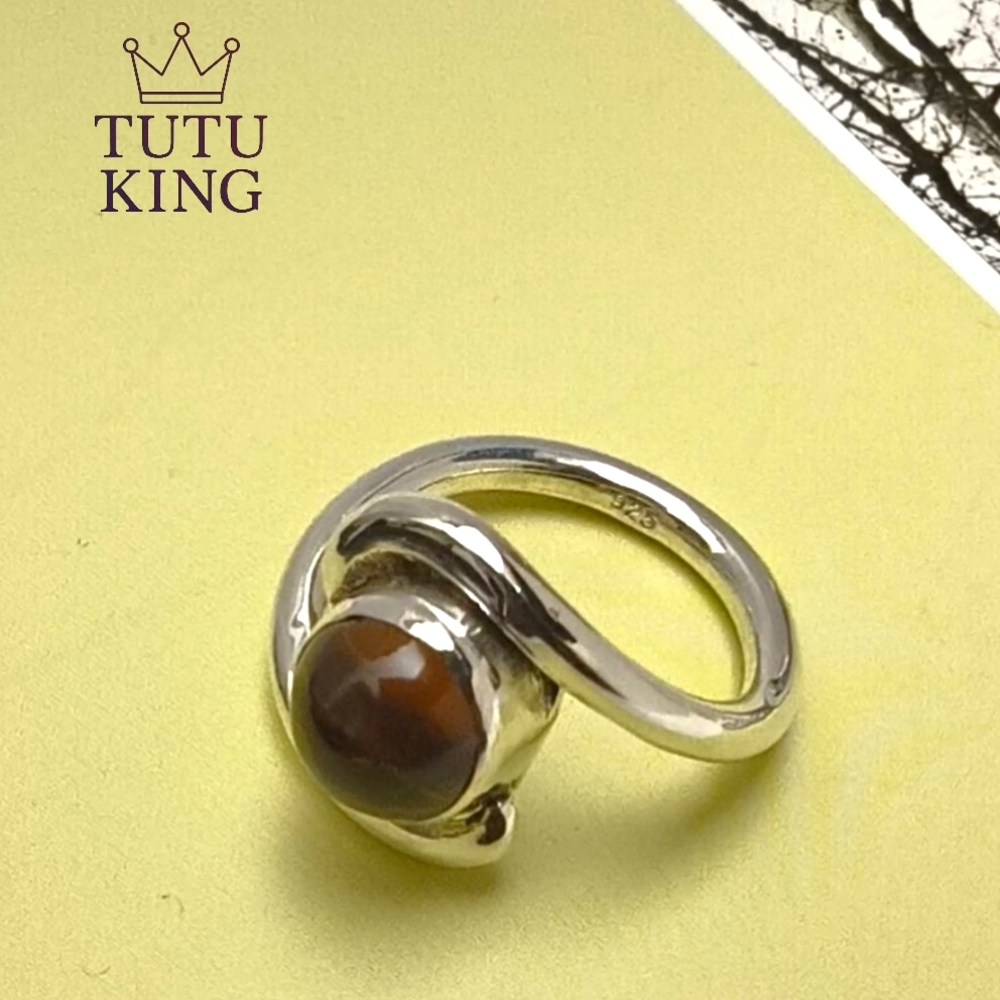 Infinity Tiger's Eye Ring - Picture 2 of 6